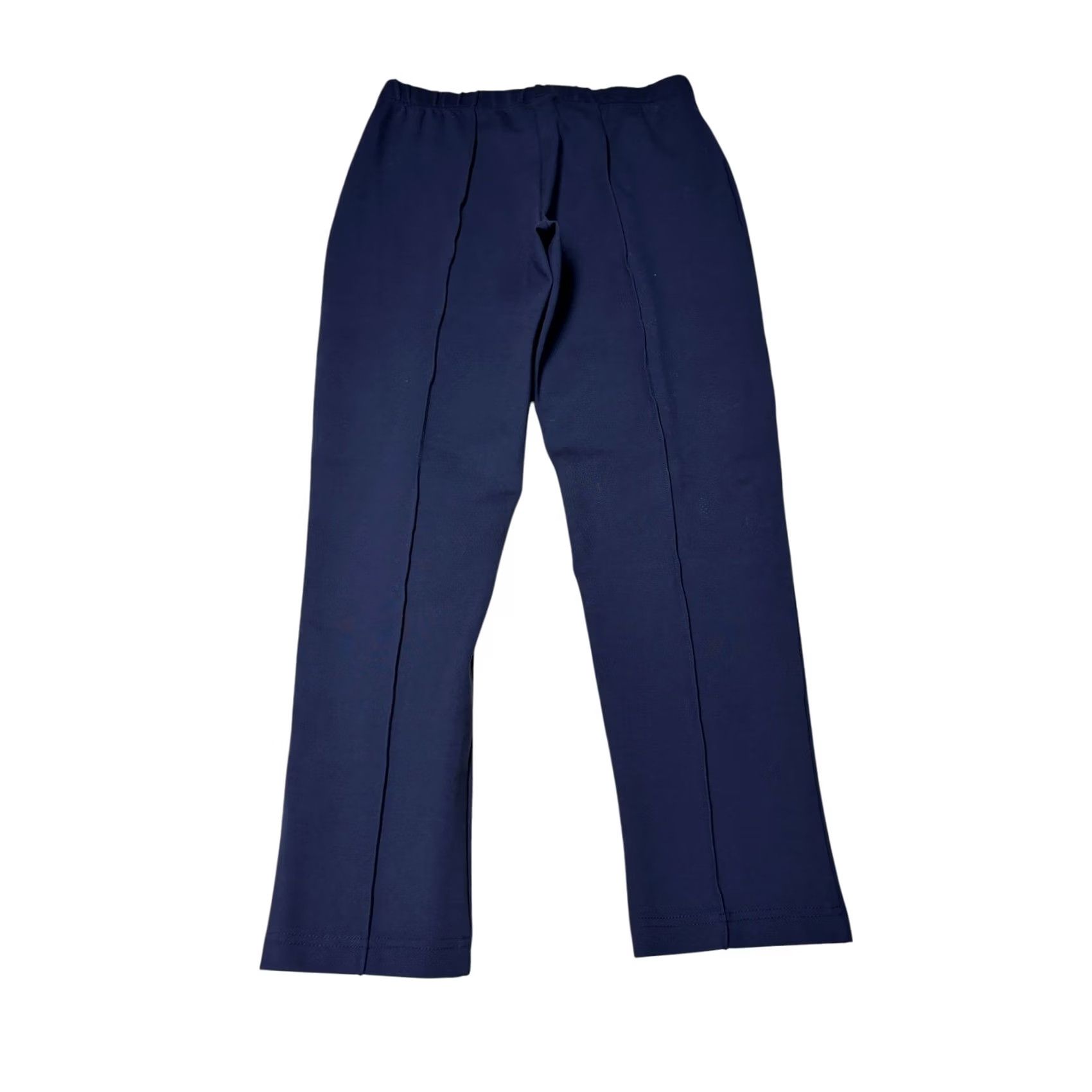 Lilly Pulitzer Lilly Pulitzer Blue Navy Knit Pants Flat Front Stretch Belted Elastic Waist Classic Fit L Women’s 32W 27Inseam Style 42447 Size 36" / US 14 / IT 50 - 5 Thumbnail