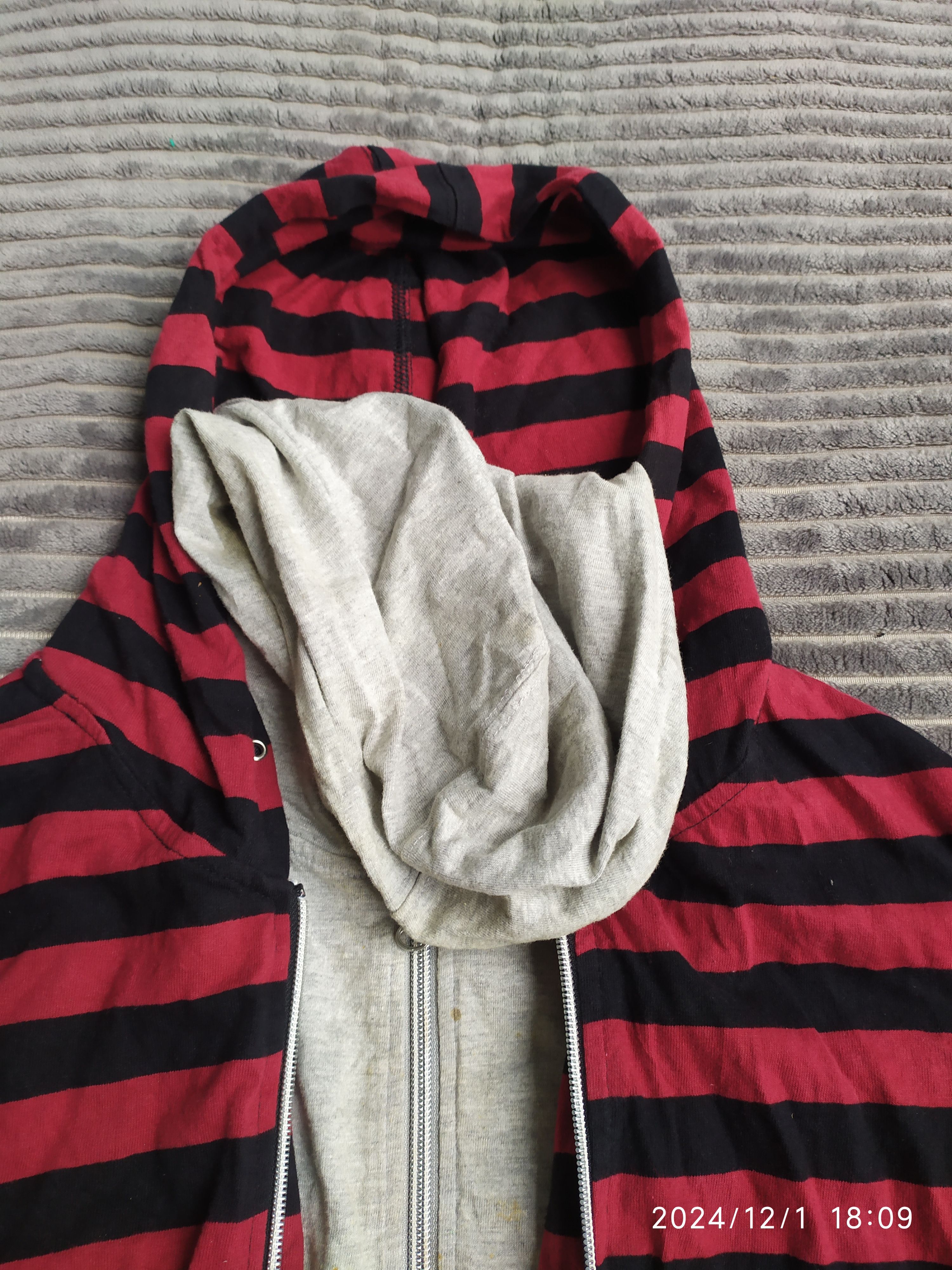 If Six Was Nine × Japanese Brand × Le Grande Bleu (L.G.B.) Japanese Thruxton Stripe Double Layer Hoodie Size US L / EU 52-54 / 3 - 7 Thumbnail