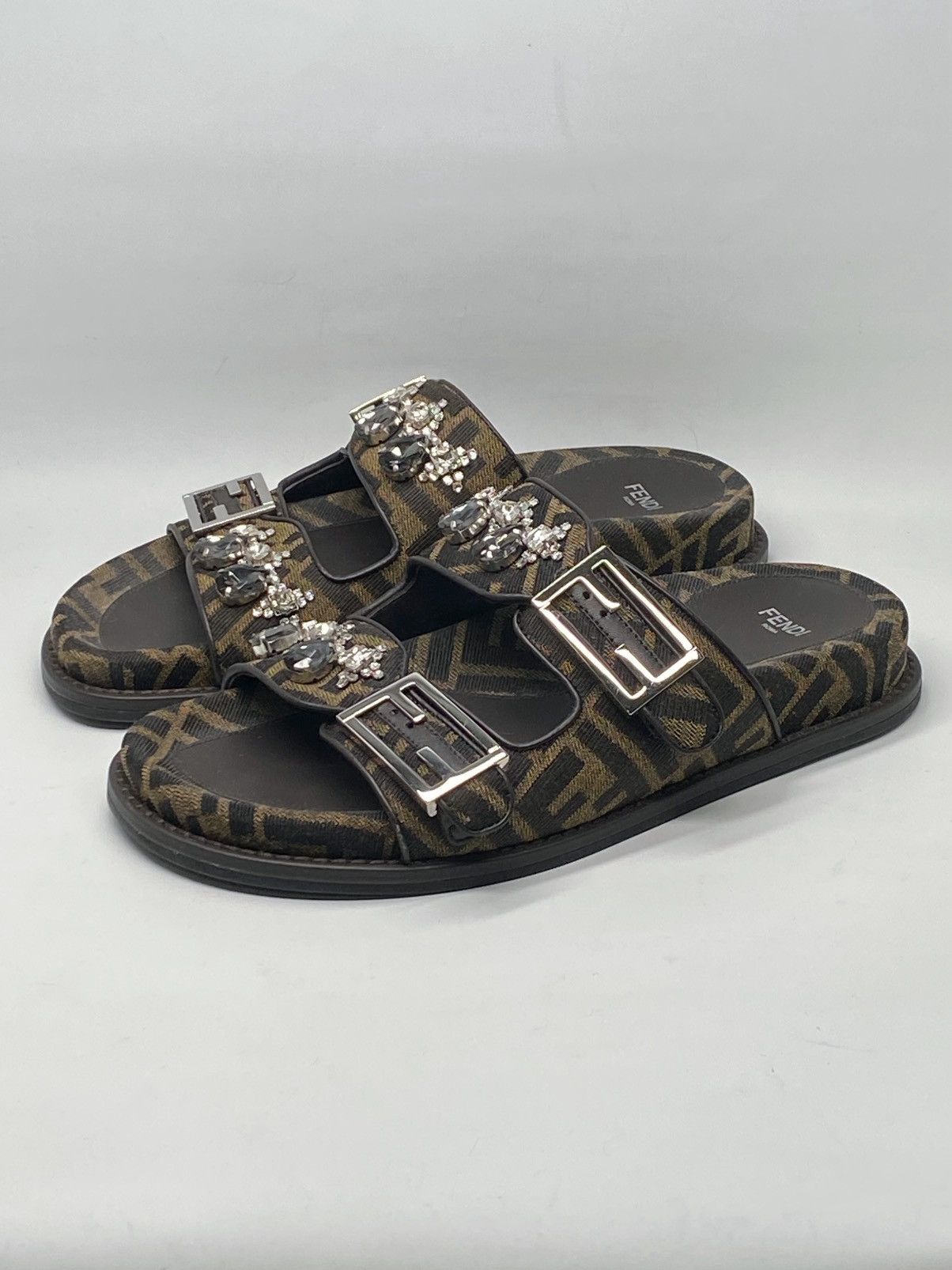 Fendi Fendi Feel Jewel Buckle Slide Sandals size 38 Size US 8 / IT 38 - 4 Thumbnail