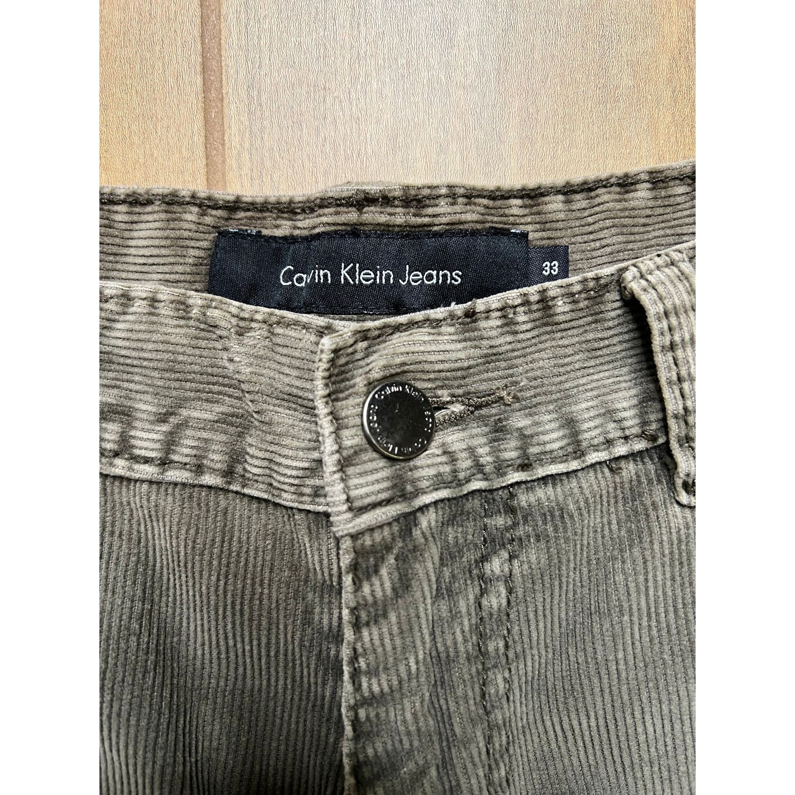 Calvin Klein Vintage Calvin Klein Corduroy Jean Sz 33x30 Straight Leg Y2K Size US 33 - 3 Thumbnail