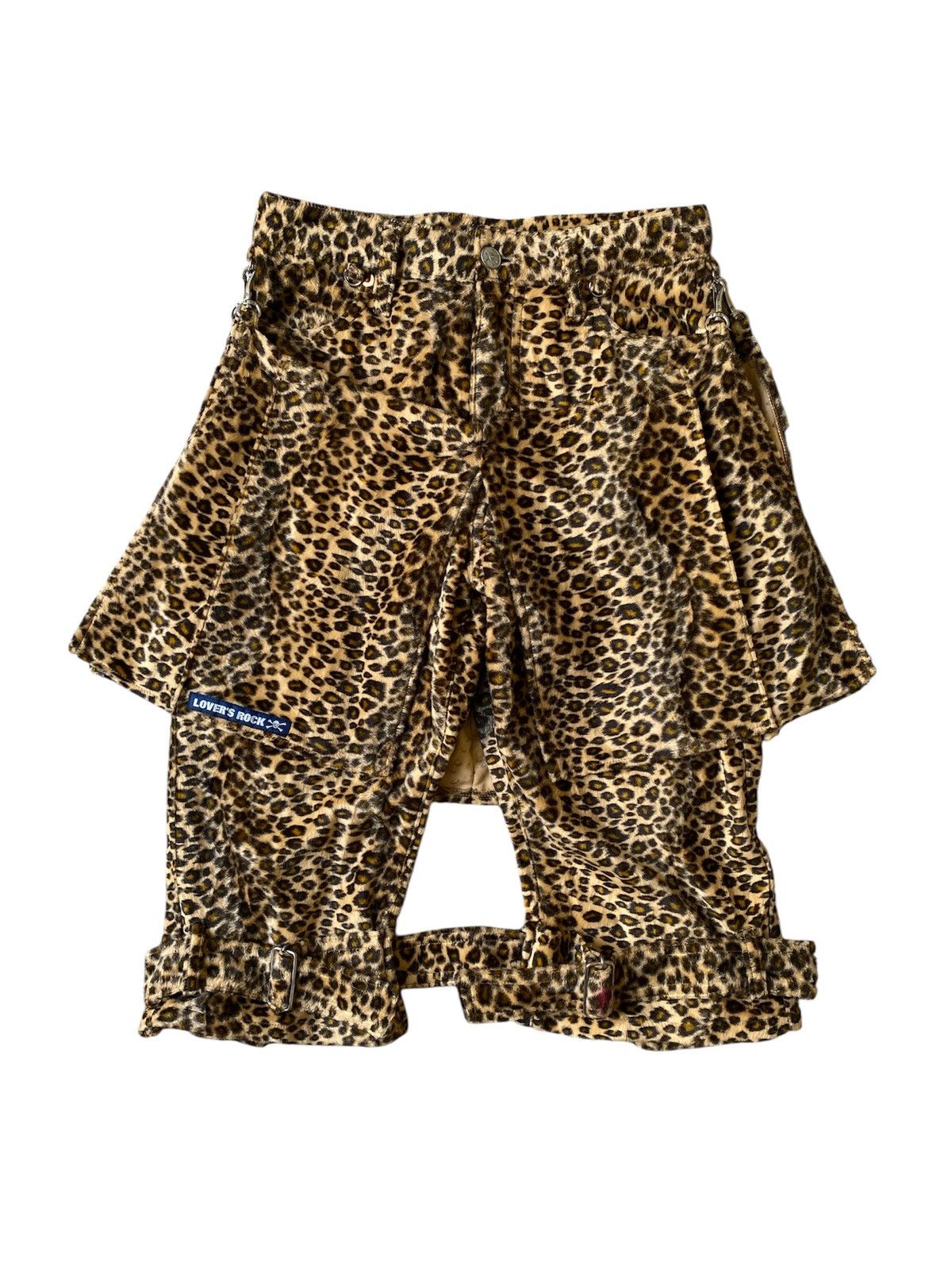 Japanese Brand Vintage Super Love’r Rock Japan Punk Velvet Leopard Bondage Size US 26 / EU 42 - 1 Thumbnail