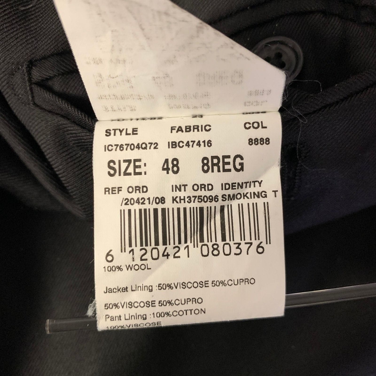 Lardini LARDINI Size 32 Black Wool Tuxedo Dress Pants Size US 32 / EU 48 - 6 Thumbnail
