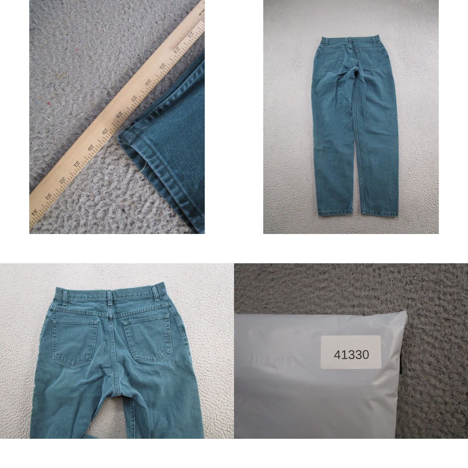 Wrangler VINTAGE Wrangler Jeans For Women 90s Green Denim High Rise Mom Size 12x30 Womens Size 34" / US 12 / IT 48 - 9 Thumbnail