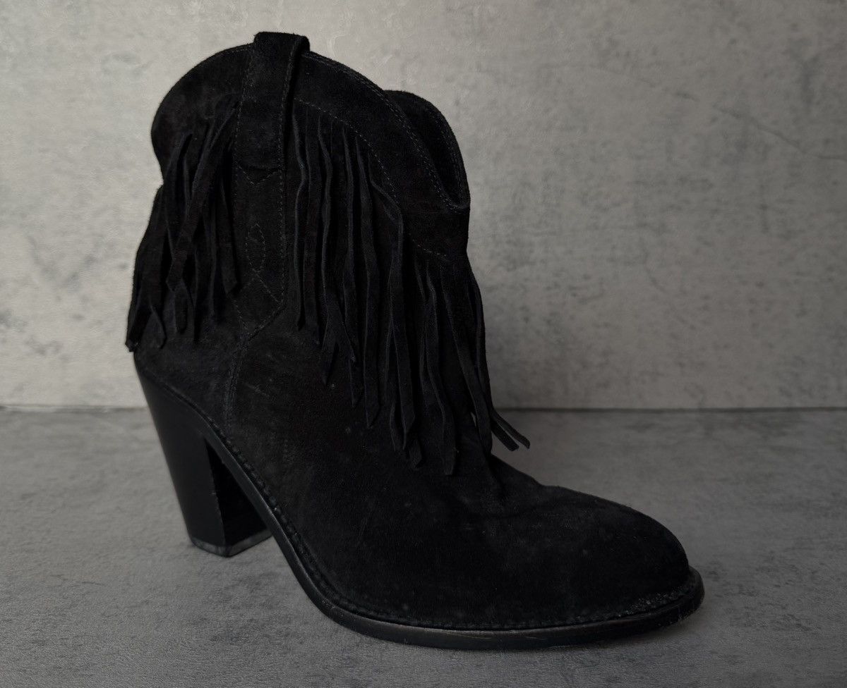 Saint Laurent Paris SAINT LAURENT PARIS - WESTERN FRINGE COWBOY BOOTS Size US 5 / IT 35 - 2 Thumbnail