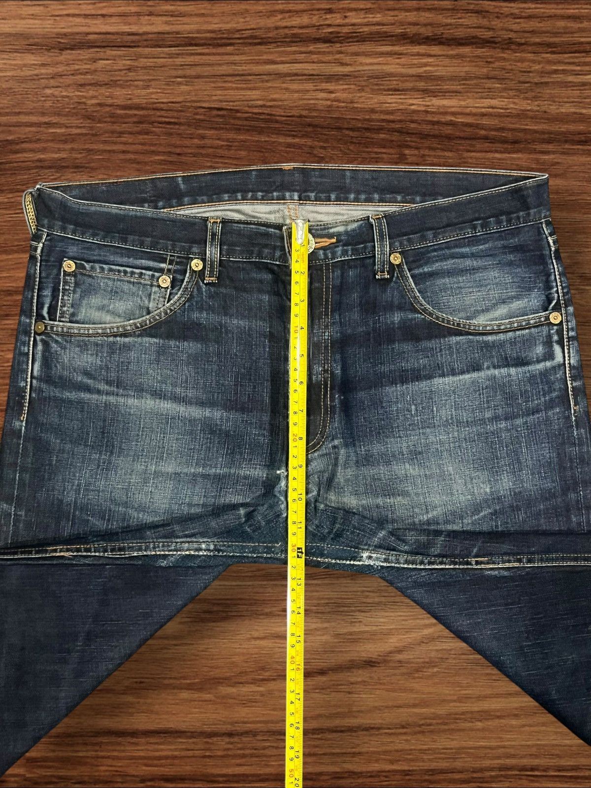 Levi's ⚡️Baggy⚡️Vintage Levi’s Lot 503 Dark Washed Distressed Jeans Size US 37 - 15 Thumbnail