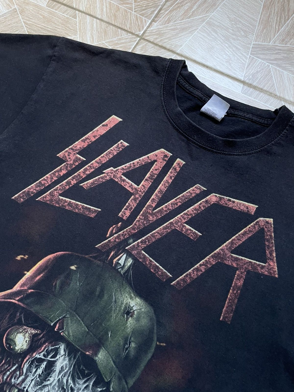 Band Tees Rare Y2K Vintage Slayer Soldier Big Logo 2014 Tee L Black Size US L / EU 52-54 / 3 - 2 Thumbnail
