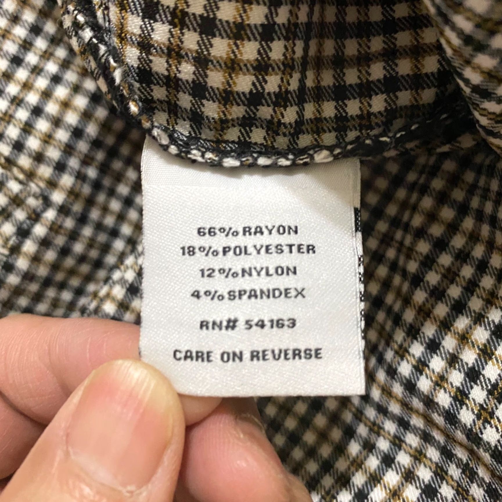 Calvin Klein Calvin Klein Pants Womens 8 Multicolor Plaid Skinny Ankle Mid Rise Pull On Color Multicolor Casual Formal 8 Womens Size 30" / US 8 / IT 44 - 4 Thumbnail