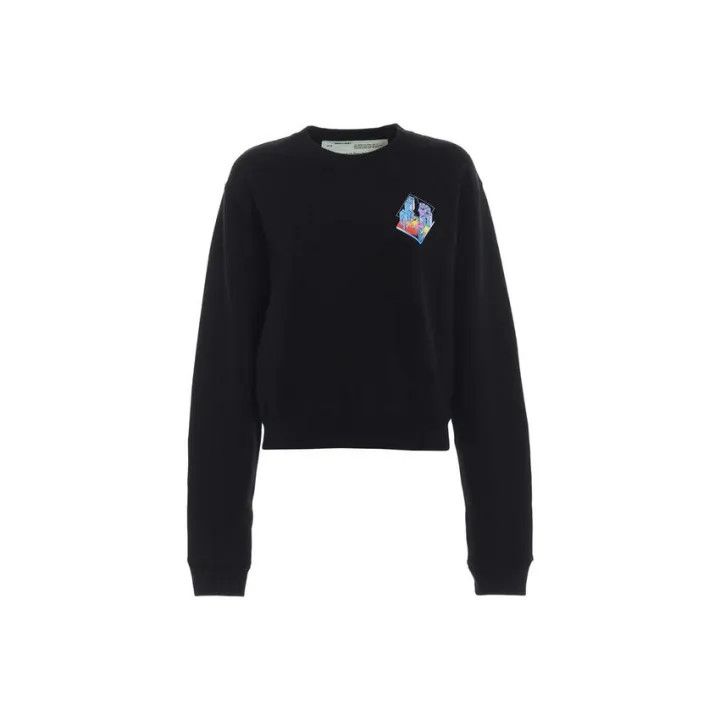 Off-White Off-White Black Long Sleeve Crewneck Sweatshirt 0079 Size M / US 6-8 / IT 42-44 - 1 Thumbnail