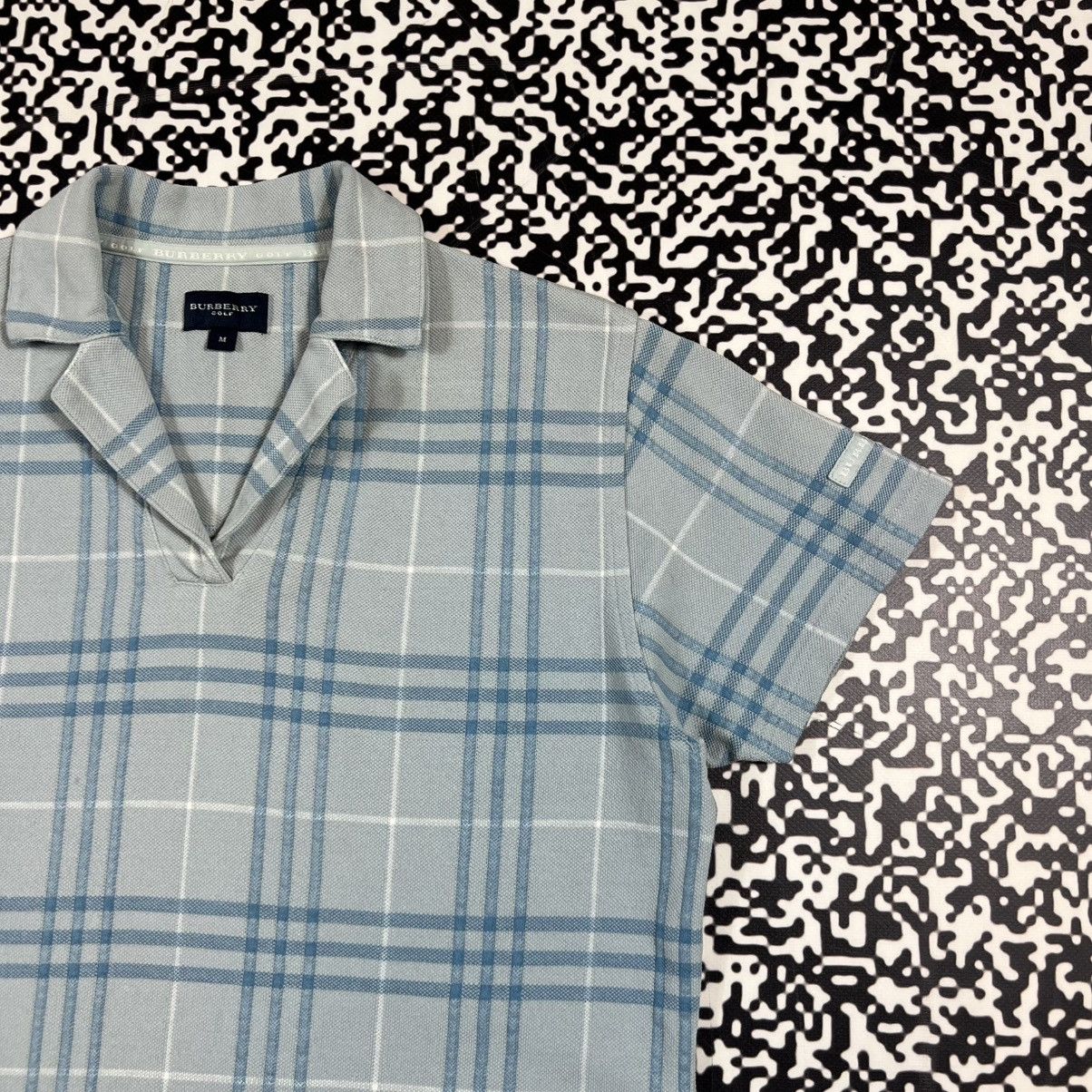 Burberry Vintage Y2K Burberry Golf Blue Nova Check Luxury T-shirt Size M / US 6-8 / IT 42-44 - 8 Thumbnail