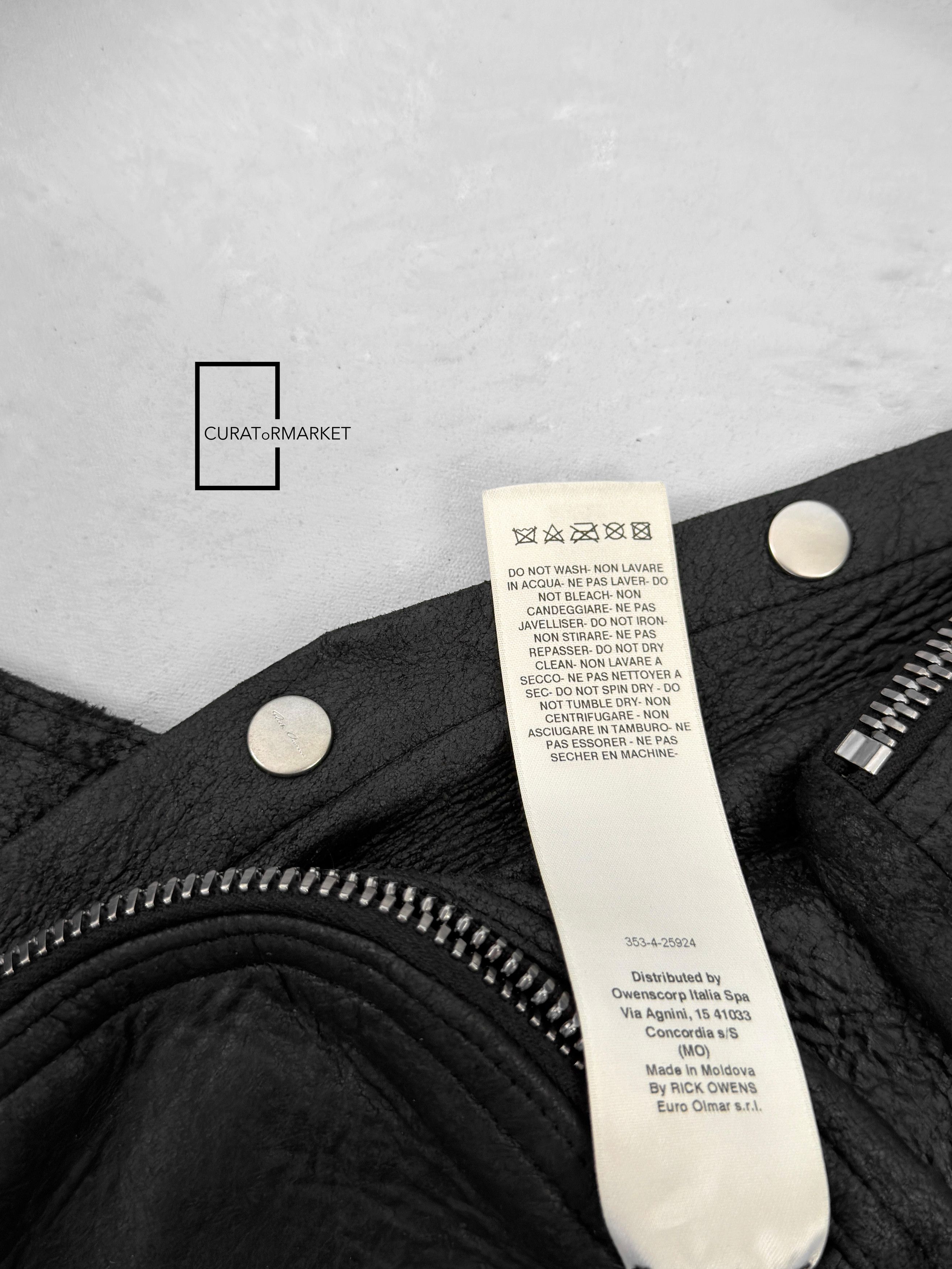 Rick Owens EU50 Zip Blistered Lamb Leather Cargo Vest FW24 Porterville Size US M / EU 48-50 / 2 - 14 Thumbnail