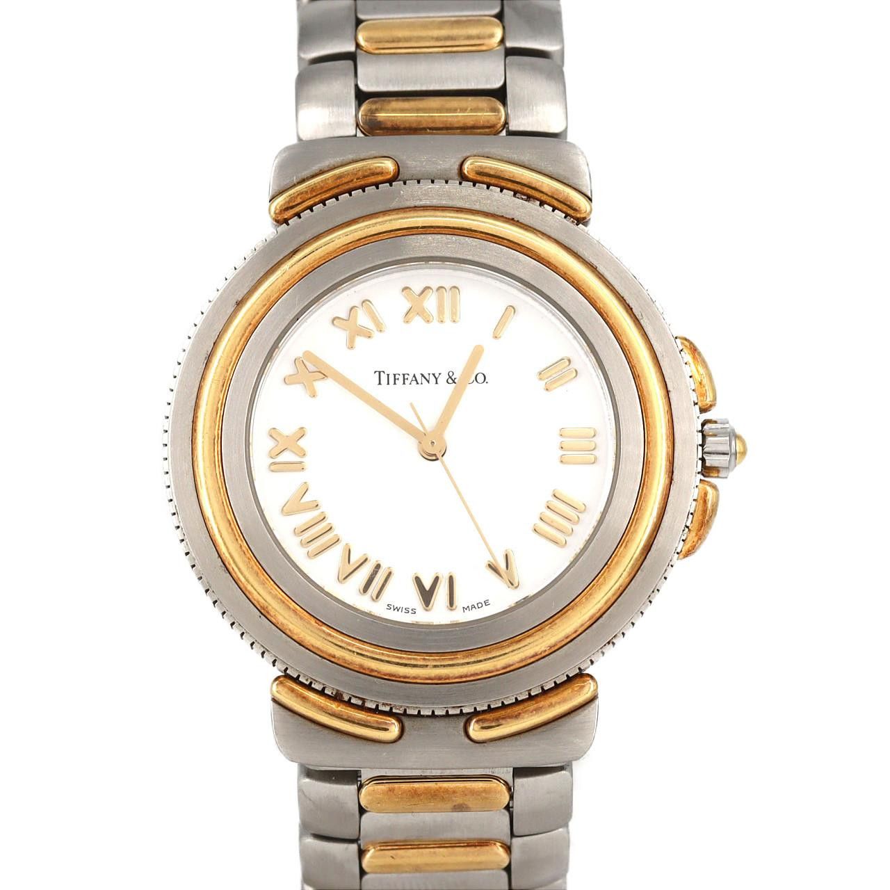 Tiffany & Co. Tiffany & Co. Tiffany Interlio Stainless Steel Yellow Gold Quartz Metal Quartz M0822 DUTY FREE for USA Size ONE SIZE - 1 Thumbnail