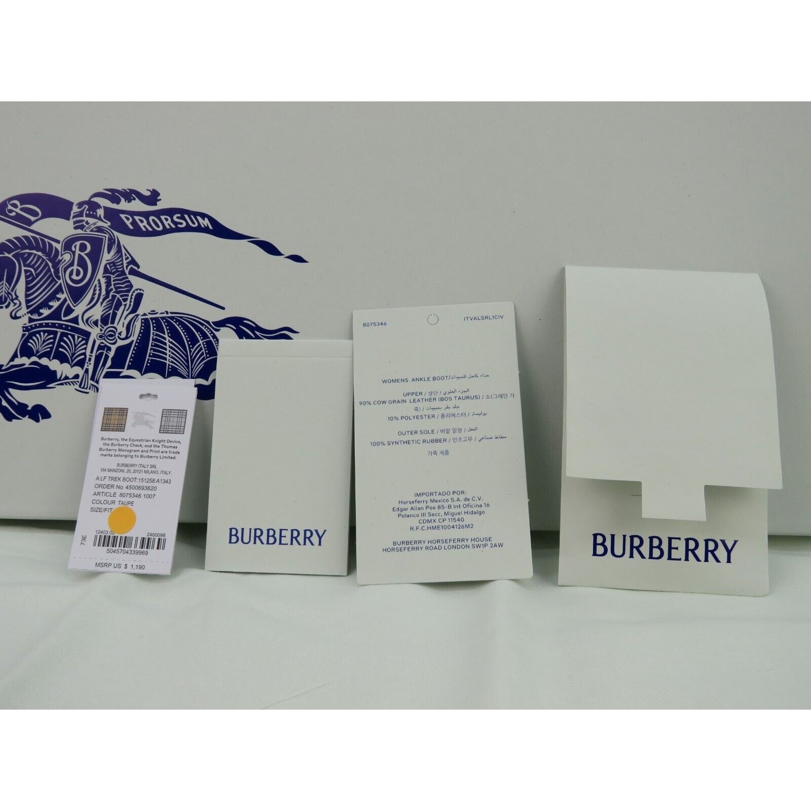 Burberry BURBERRY TREK BEIGE NUBUCK LEATHER HIKING BOOTS EU 37.5 7.5 Size US 7.5 / IT 37.5 - 14 Thumbnail