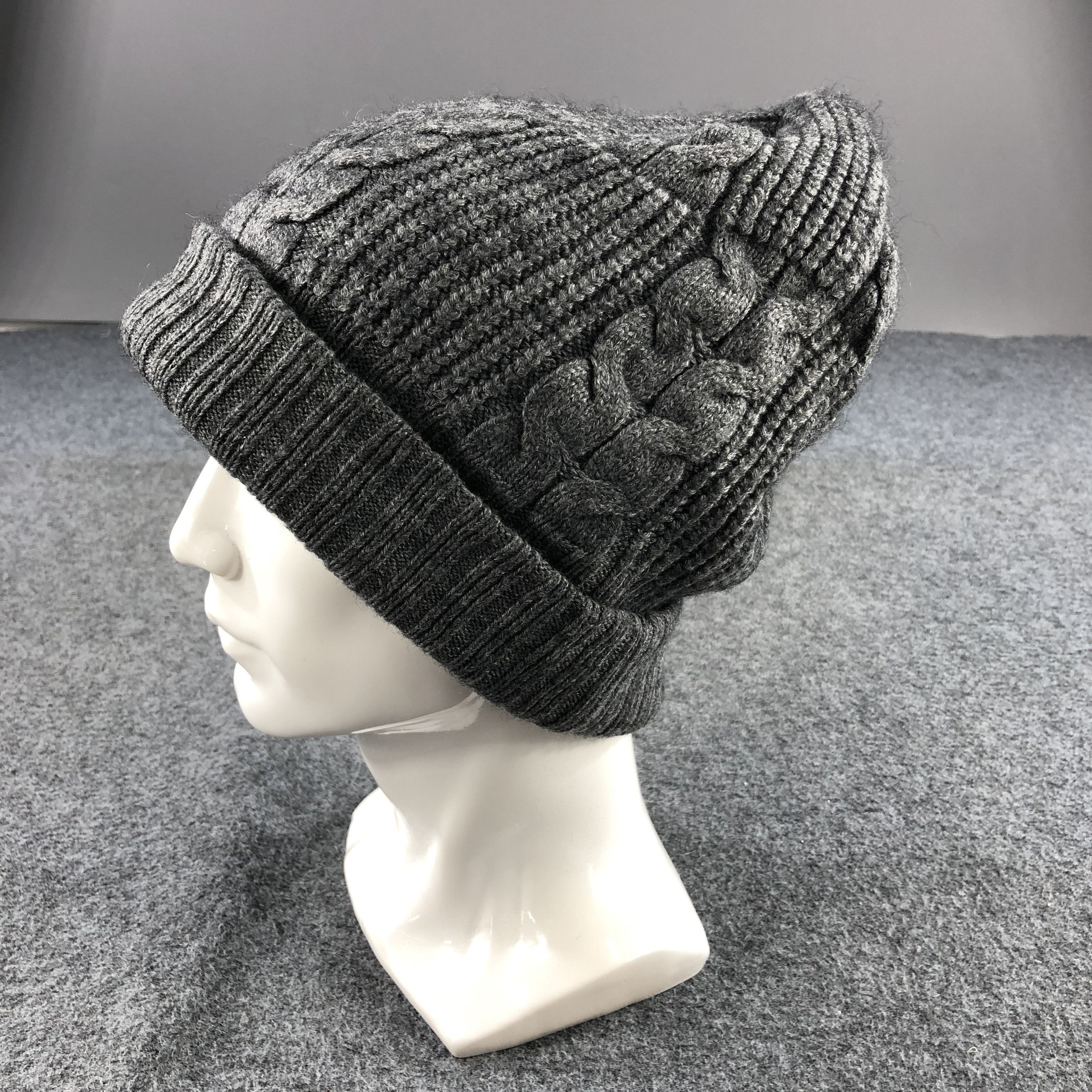 Japanese Brand Arnold Palmer Cable Knit Grey Beanie Snowcap Snow Hat B330 Size ONE SIZE - 2 Thumbnail