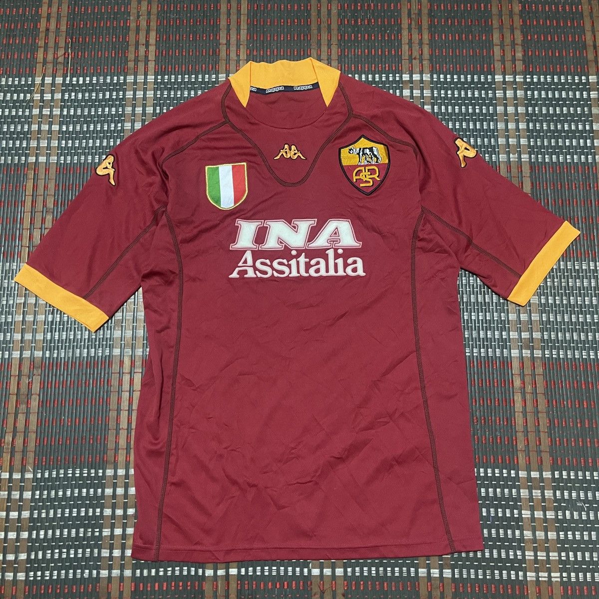 Kappa × Vintage Vintage 2001 -02 As Roma Home Jersey #24 Delvecchio Size US L / EU 52-54 / 3 - 1 Thumbnail
