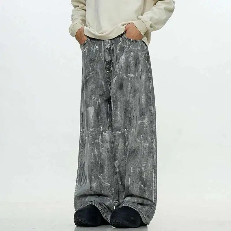 Jean Casual Painted Printed Menswear Jeans Size US 32 / EU 48 - 5 Thumbnail