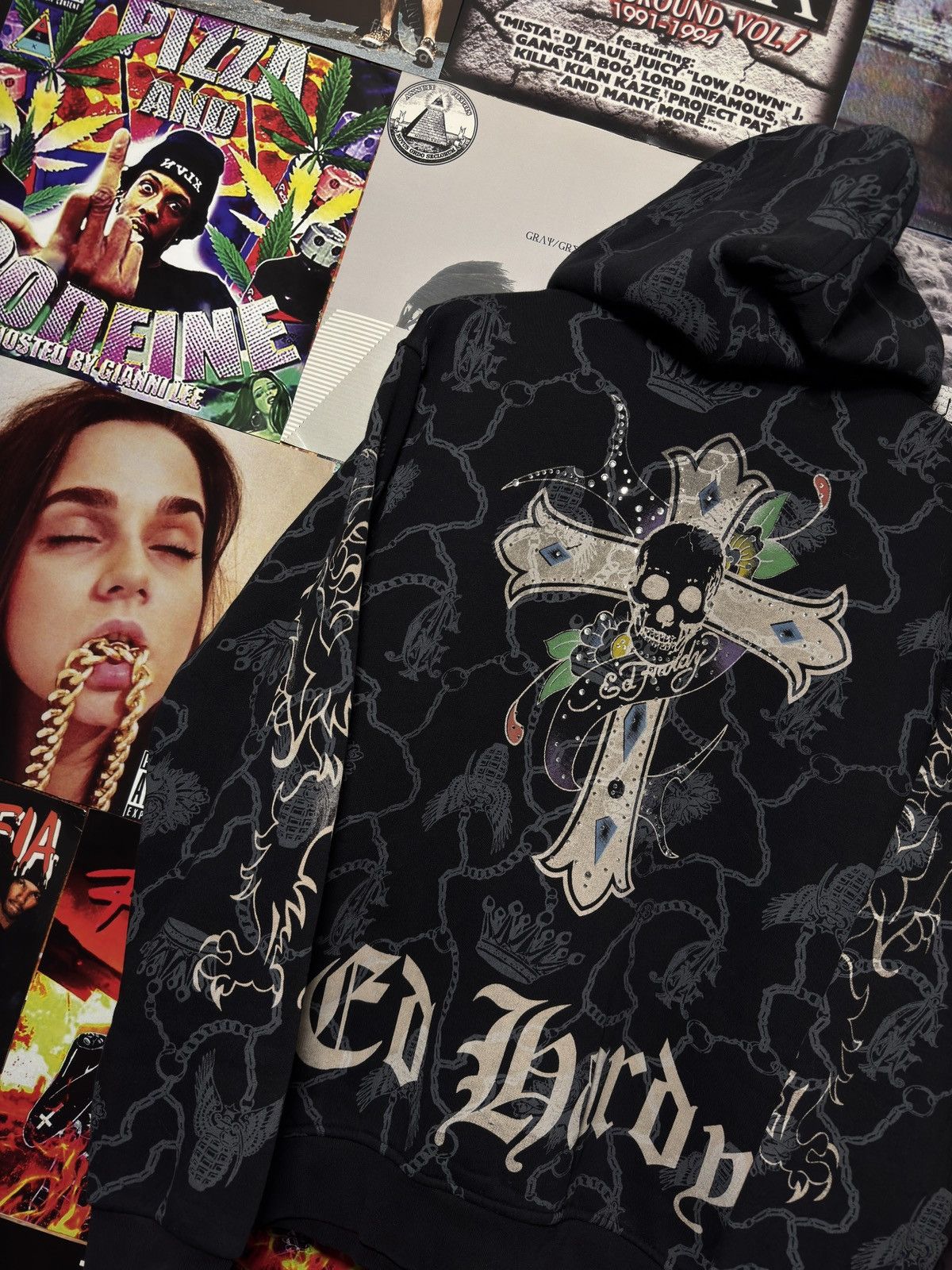 Ed Hardy Ed Hardy Vintage ZIp Hoodie Size US S / EU 44-46 / 1 - 2 Thumbnail