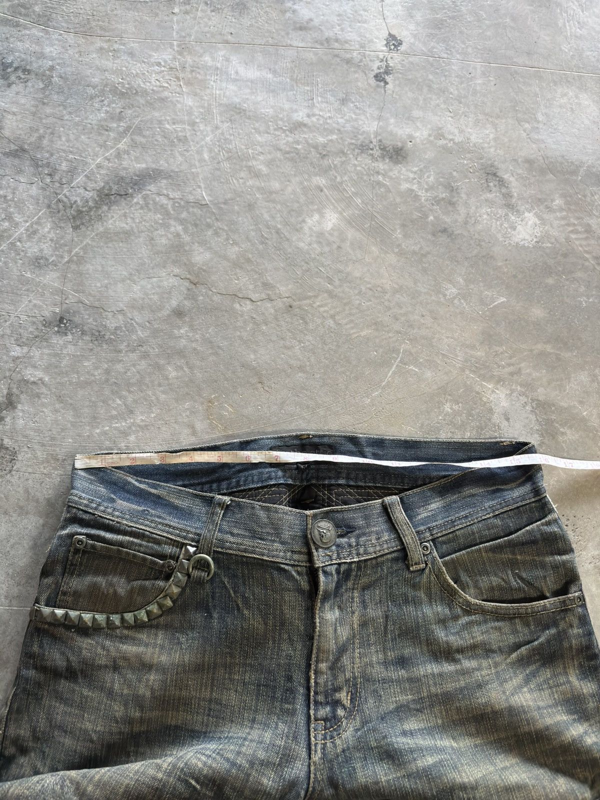Japanese Brand IN THE ATTIC distressed dirty rusty mud japanese punk grunge Size US 31 - 21 Thumbnail