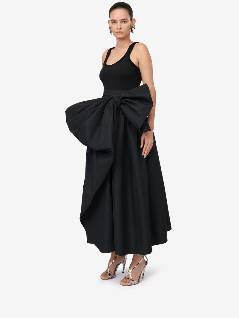 Alexander McQueen o1srvl11e0226 Hybrid Bow Dress In Black Size XL / US 12-14 / IT 48-50 - 4 Thumbnail