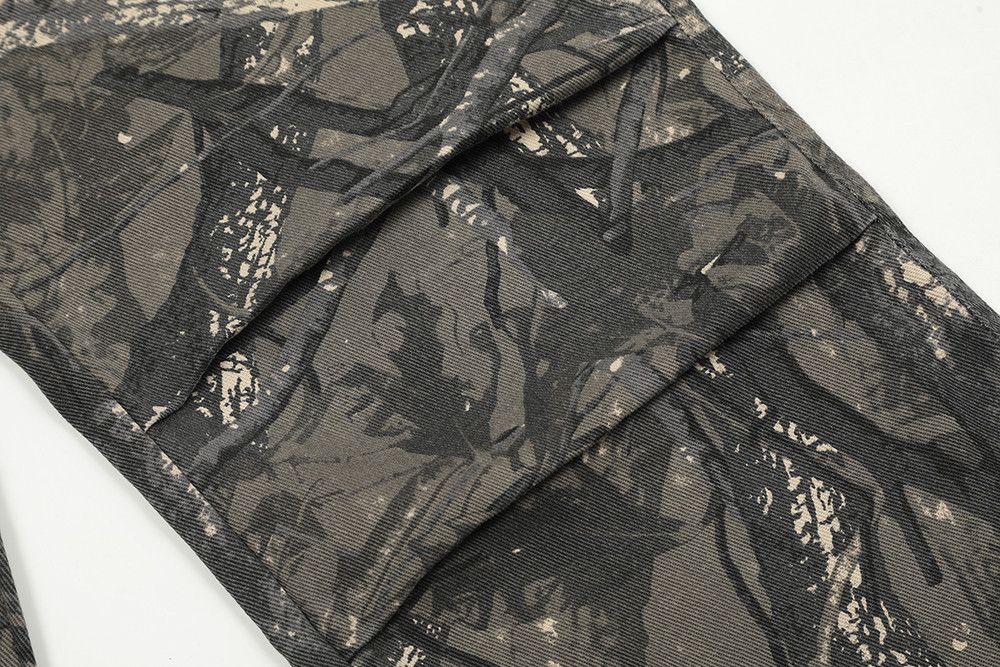 Designer Knee Pleated Branches Camouflage Cargo Size US 29 - 7 Thumbnail