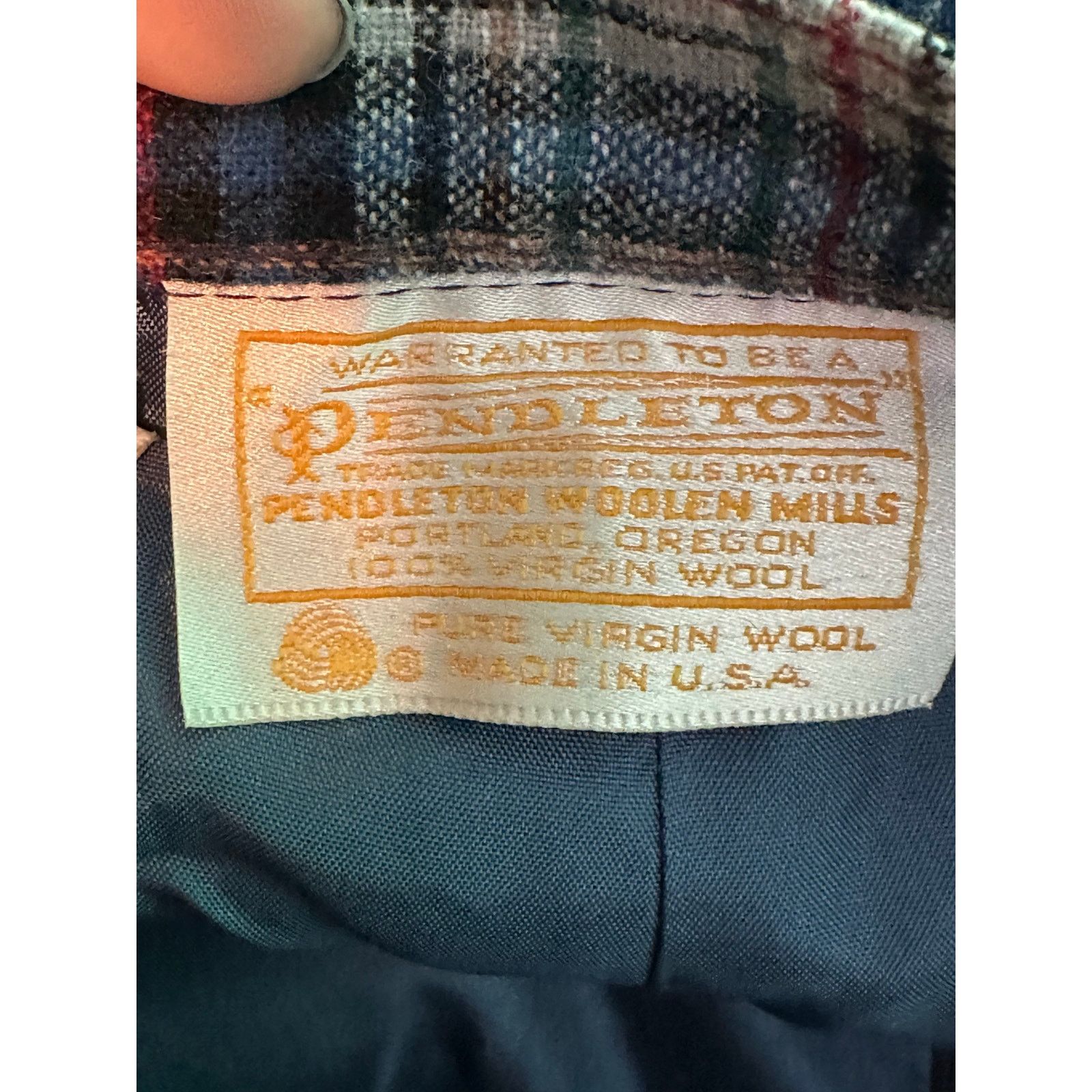 Pendleton PENDLENTON vintage blue red plaid virgin wool pants size 12 Size 34" / US 12 / IT 48 - 3 Thumbnail