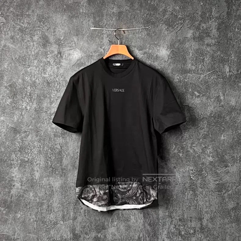 Versace Versace Black cotton panelled short sleeves Size US XS / EU 42 / 0 - 1 Thumbnail