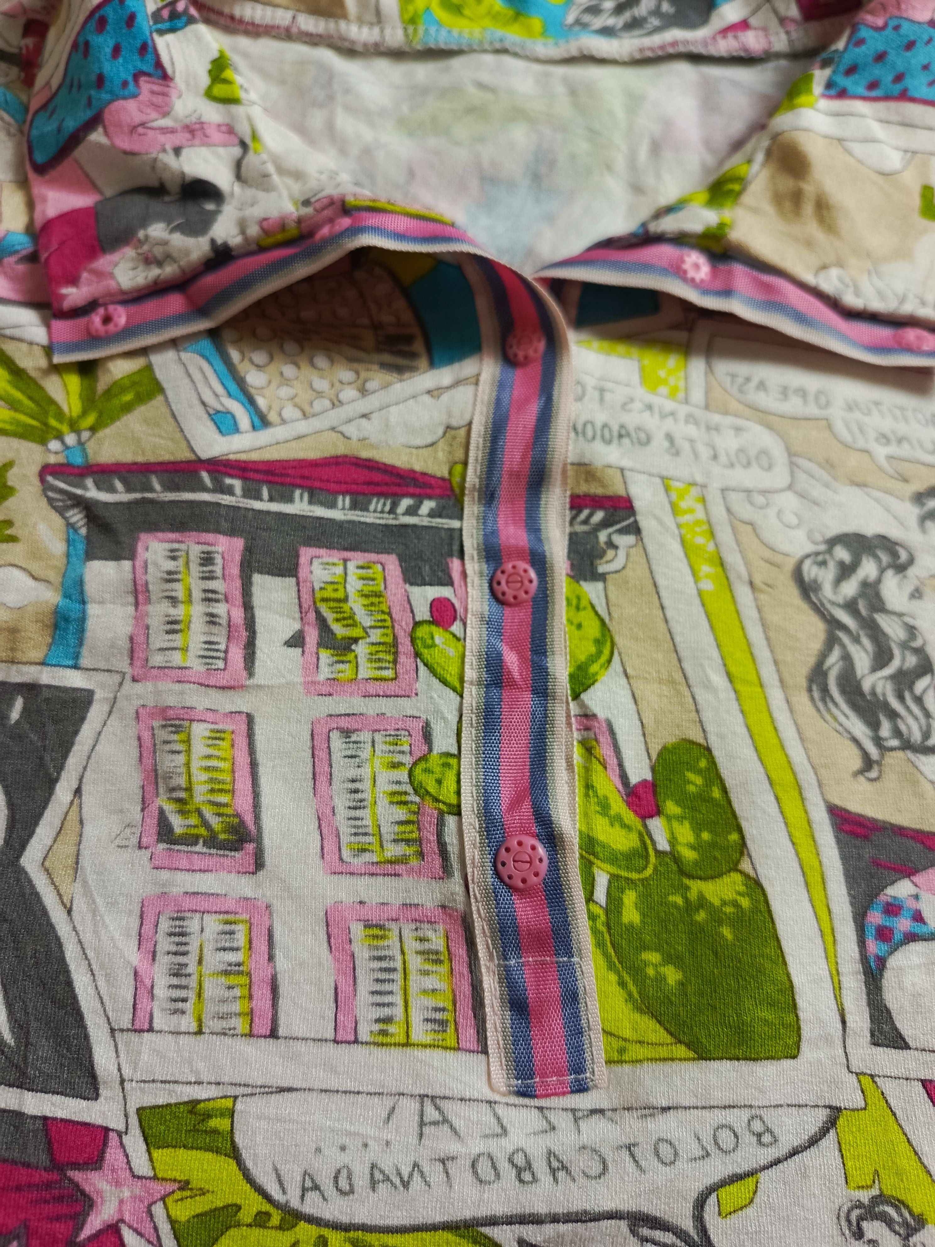 Japanese Brand La paix full print comic poloshirt Size M / US 6-8 / IT 42-44 - 3 Thumbnail