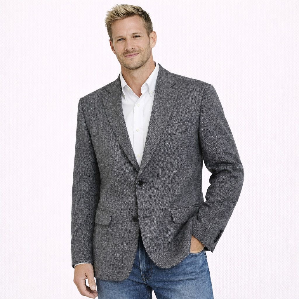 Lands' End Tweed Wool Single-Breasted Blazer Fall Office Travel Winter Size 40R - 1 Thumbnail