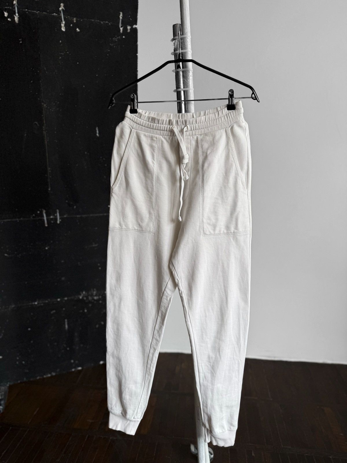 Nanushka Nanushka Womens White Cotton Drawstring Jogger Sweatpants Size 28" / US 6 / IT 42 - 3 Thumbnail