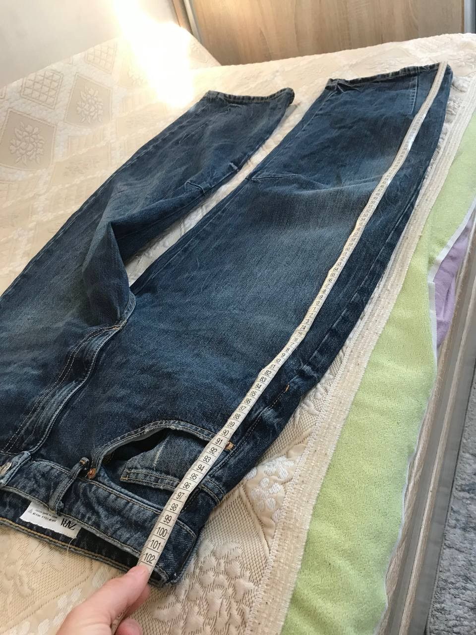 Zara 🔥 Zara Crazy Baggy Wide Denim Pants Jeans Trousers Y2K Rare Size US 31 - 12 Thumbnail
