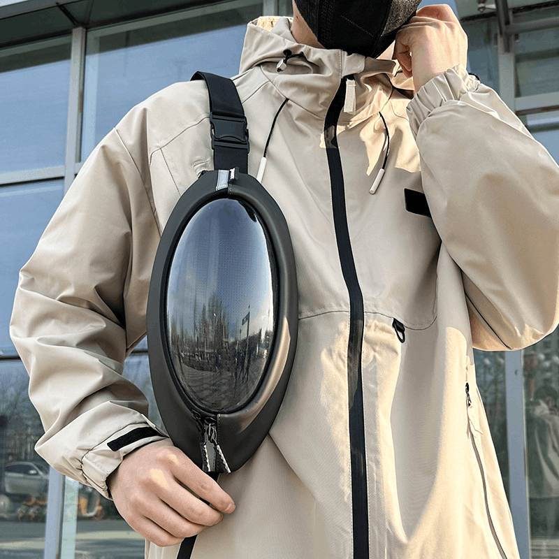 Japanese Brand Clear Panel Waist Bag - See-Through Design Size ONE SIZE - 2 Thumbnail