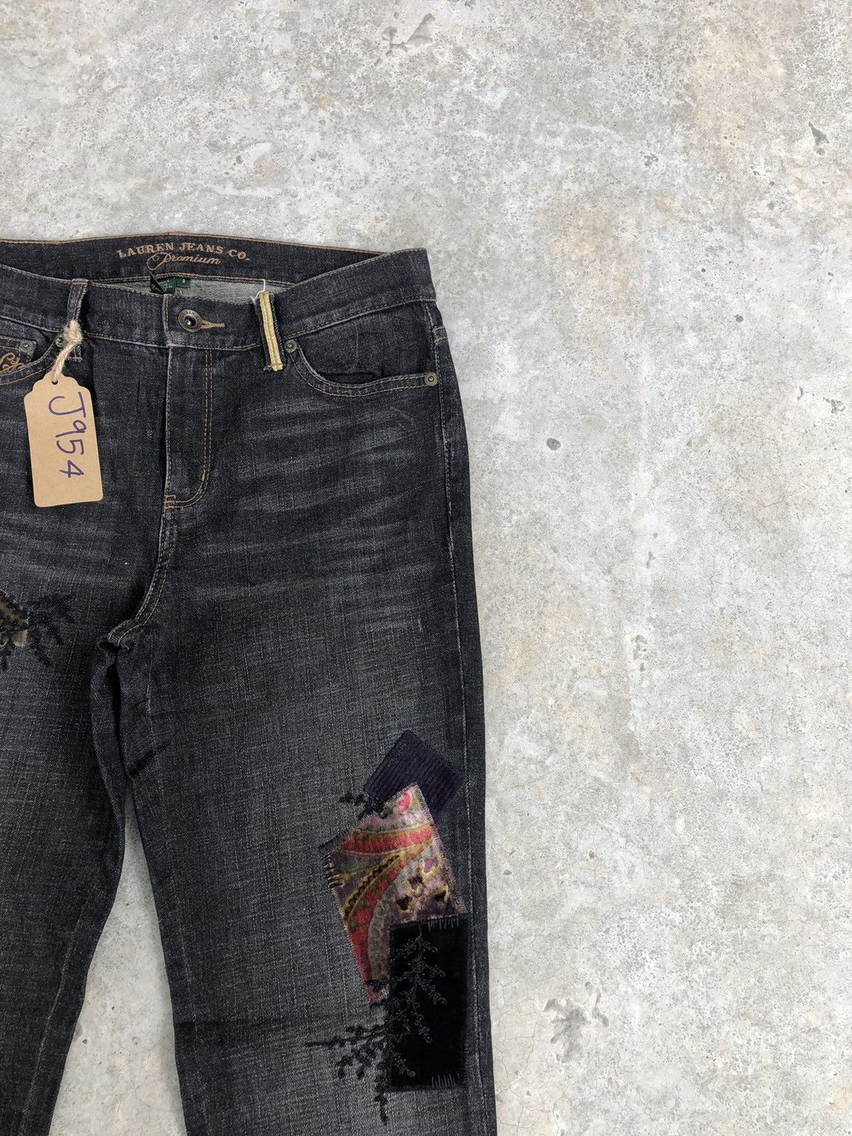 Lauren Ralph Lauren Japanese Lauren Flared Jeans Patchwork Size US 29 - 6 Thumbnail
