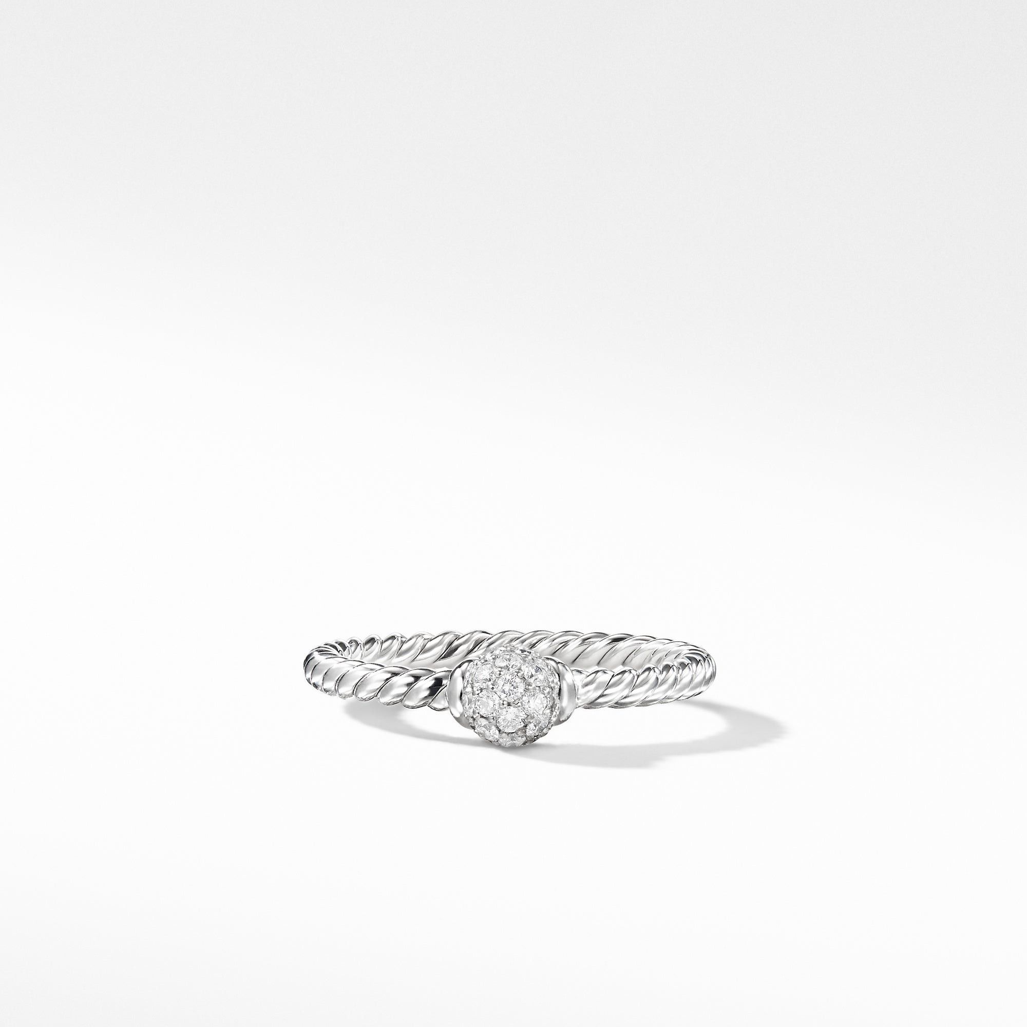 David Yurman o1w1db10325 Ring in 18K Gold with Pave Diamonds & 2.3mm Size ONE SIZE - 2 Thumbnail