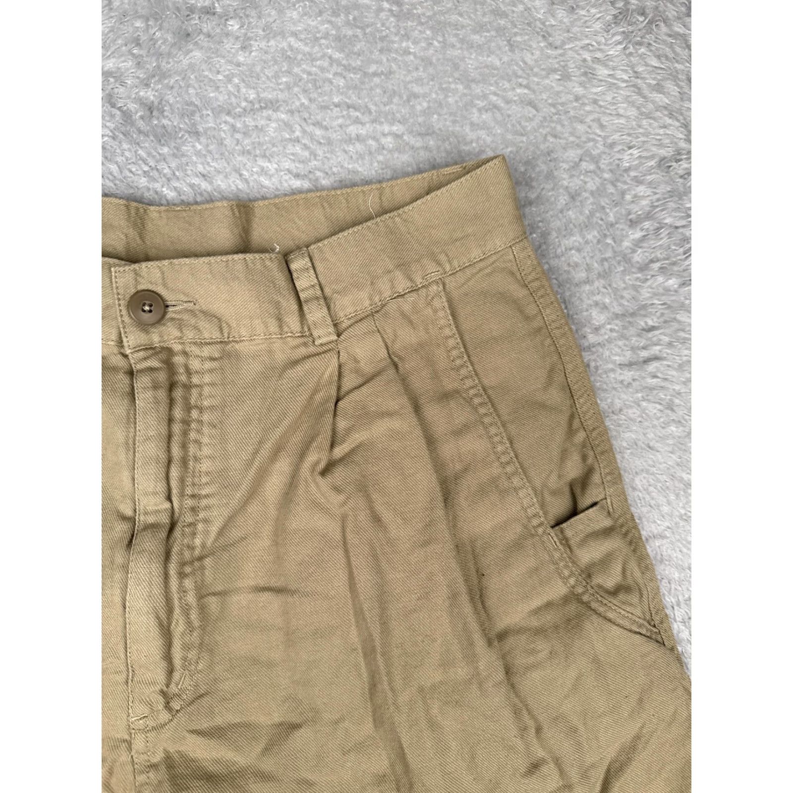 Patagonia VINTAGE Patagonia Shorts Womens 10 Khaki Organic Cotton Pleated Chino Hiking Casual 30x8 Size 32" / US 10 / IT 46 - 5 Thumbnail