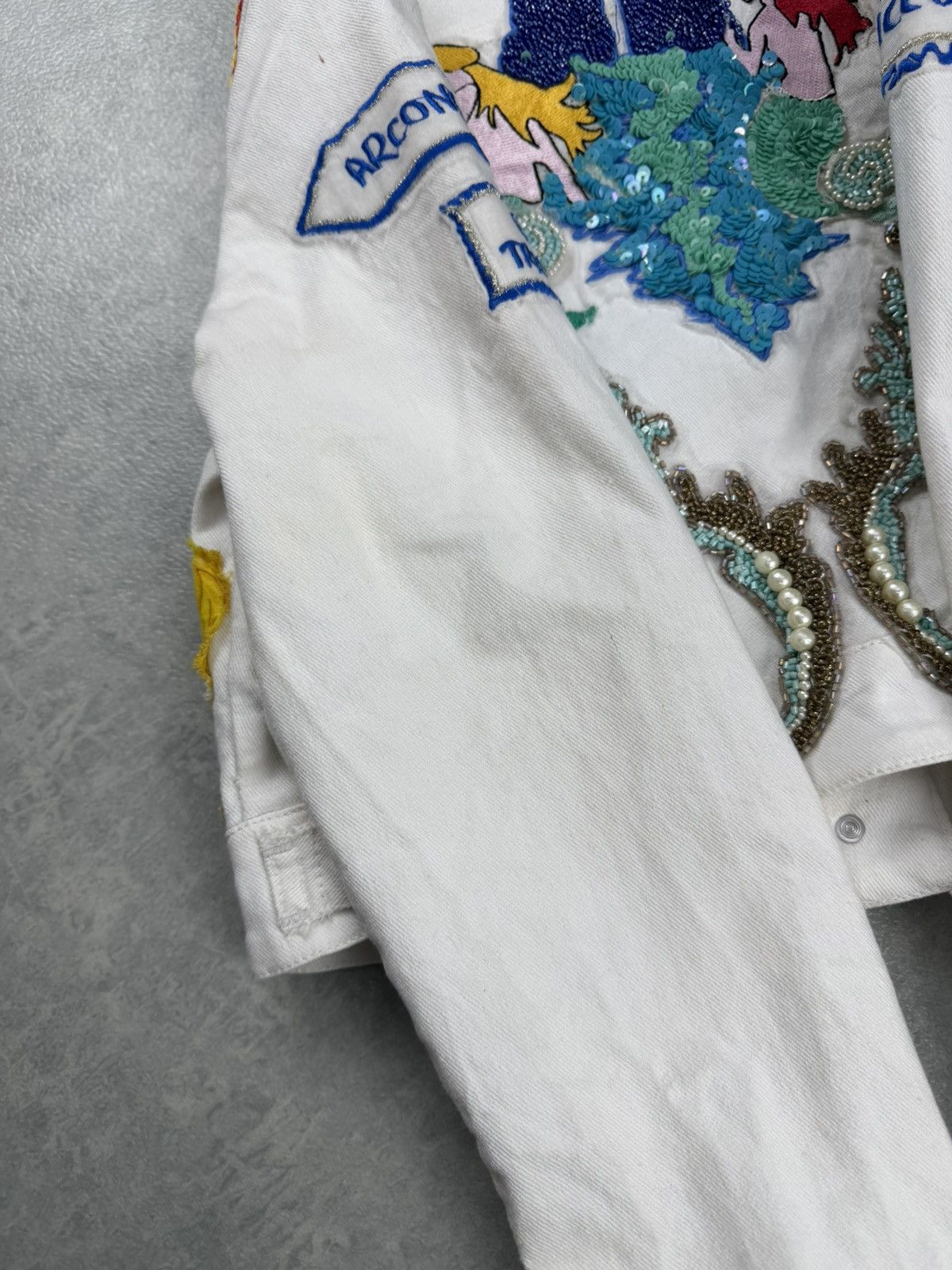 Other Antica Sartoria Capri White Denim Jacket Size XS Size XS / US 0-2 / IT 36-38 - 15 Thumbnail