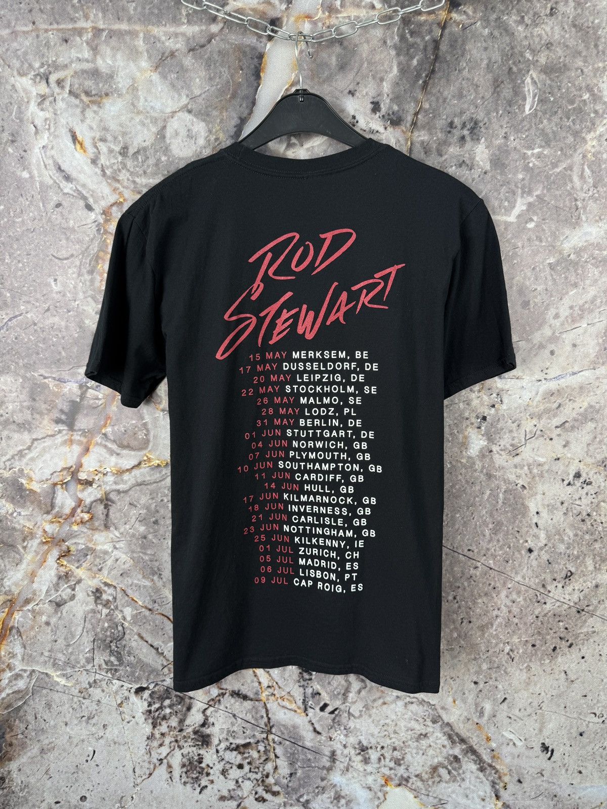 Vintage eBay: Rod Stewart Tour T-Shirt Black Graphic Band Concert Size US L / EU 52-54 / 3 - 9 Thumbnail