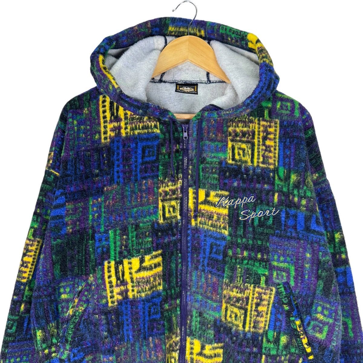 Kappa ☀️VTG KAPPA HOODIE COLORWAY FLLECE ZIPPER JACKET Size US M / EU 48-50 / 2 - 3 Thumbnail