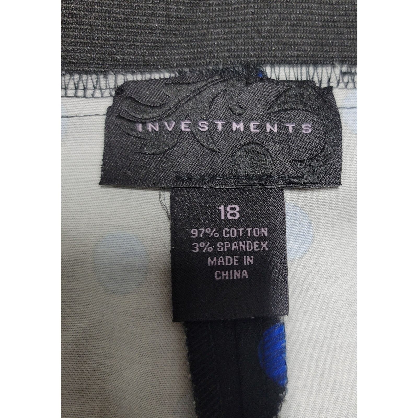 Other Investments Black Blue Polka Dot A Line Mini Skirt 18 Soft Size 40" / US 18 - 4 Thumbnail
