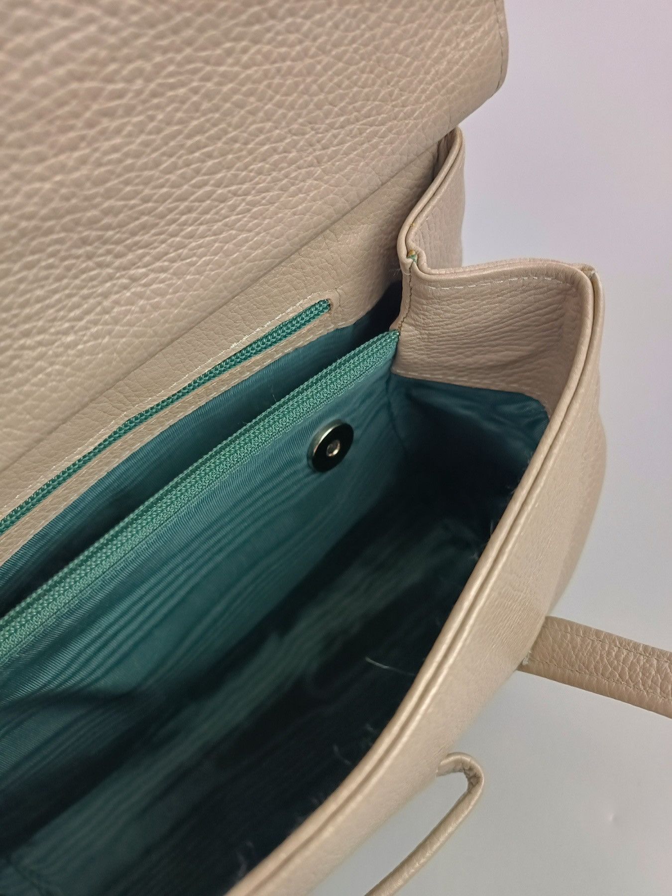 Genuine Leather R.Horn Wien Women's Beige Leather Shoulder Bag Size ONE SIZE - 10 Thumbnail
