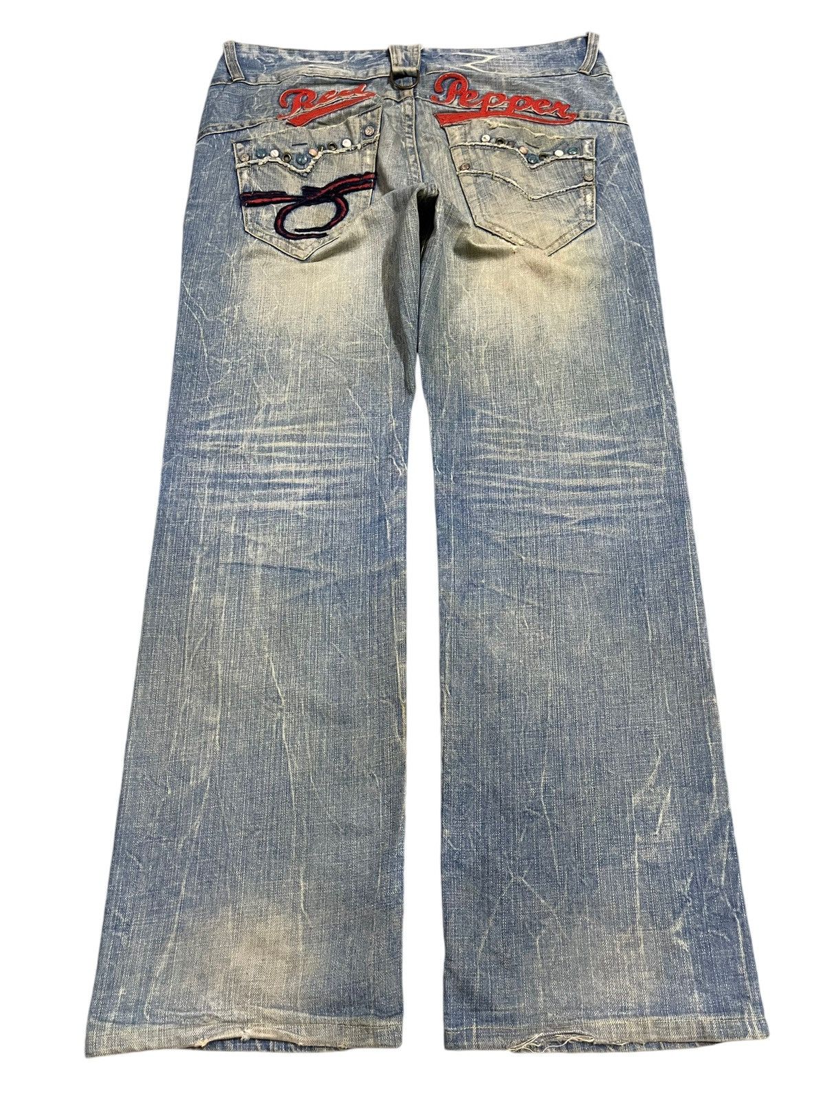 14th Addiction Vintage Japanese Brand Mud Wash Distressed Style Loose Jeans Size US 38 / EU 54 - 2 Thumbnail