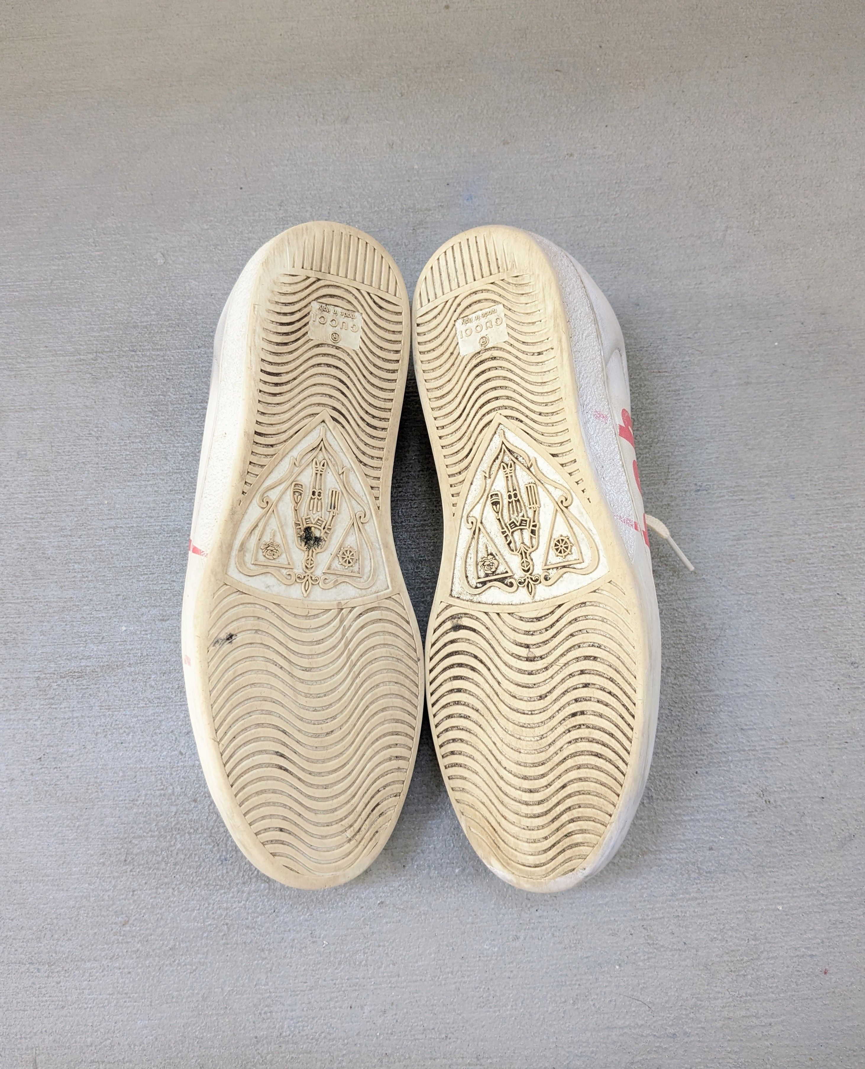 Gucci Gucci Ace Sneakers White 9 Distressed Low Tops Leather Size US 9 / EU 42 - 24 Thumbnail