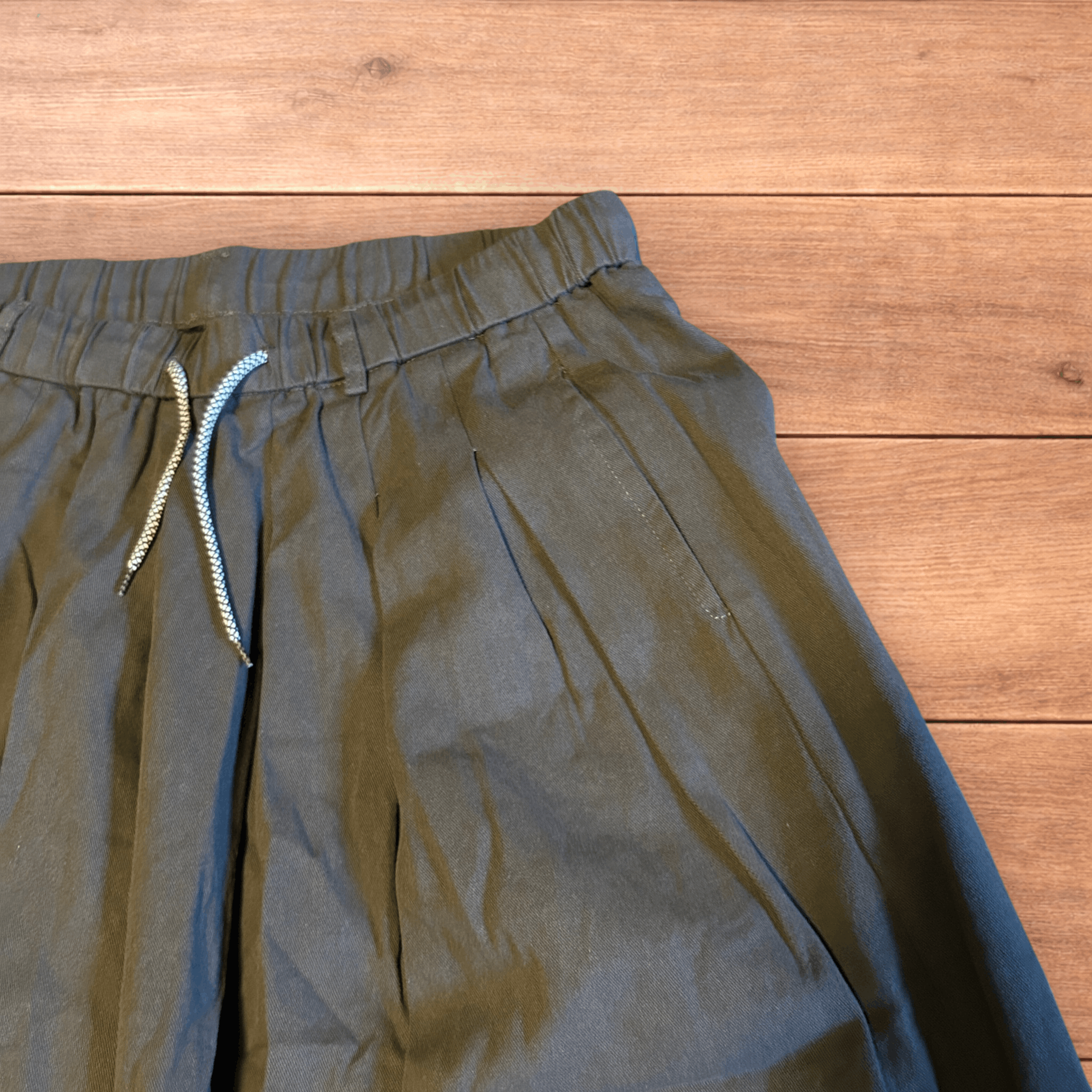 Japanese Brand Super baggy wide leg parachute trousers in dark grey wash. Size US 34 / EU 50 - 3 Thumbnail
