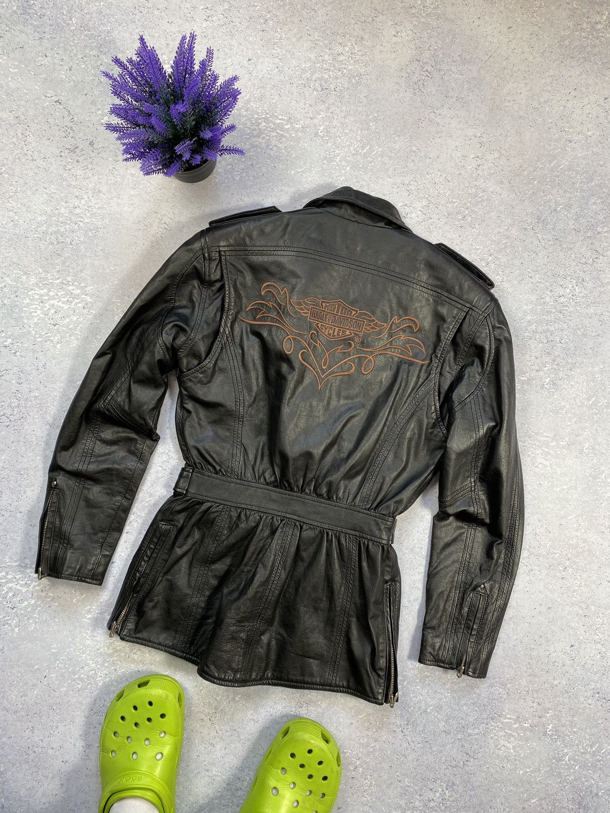 Harley Davidson × Vintage Vintage Harley Davidson Leather Jacket Size XS Size XS / US 0-2 / IT 36-38 - 1 Thumbnail