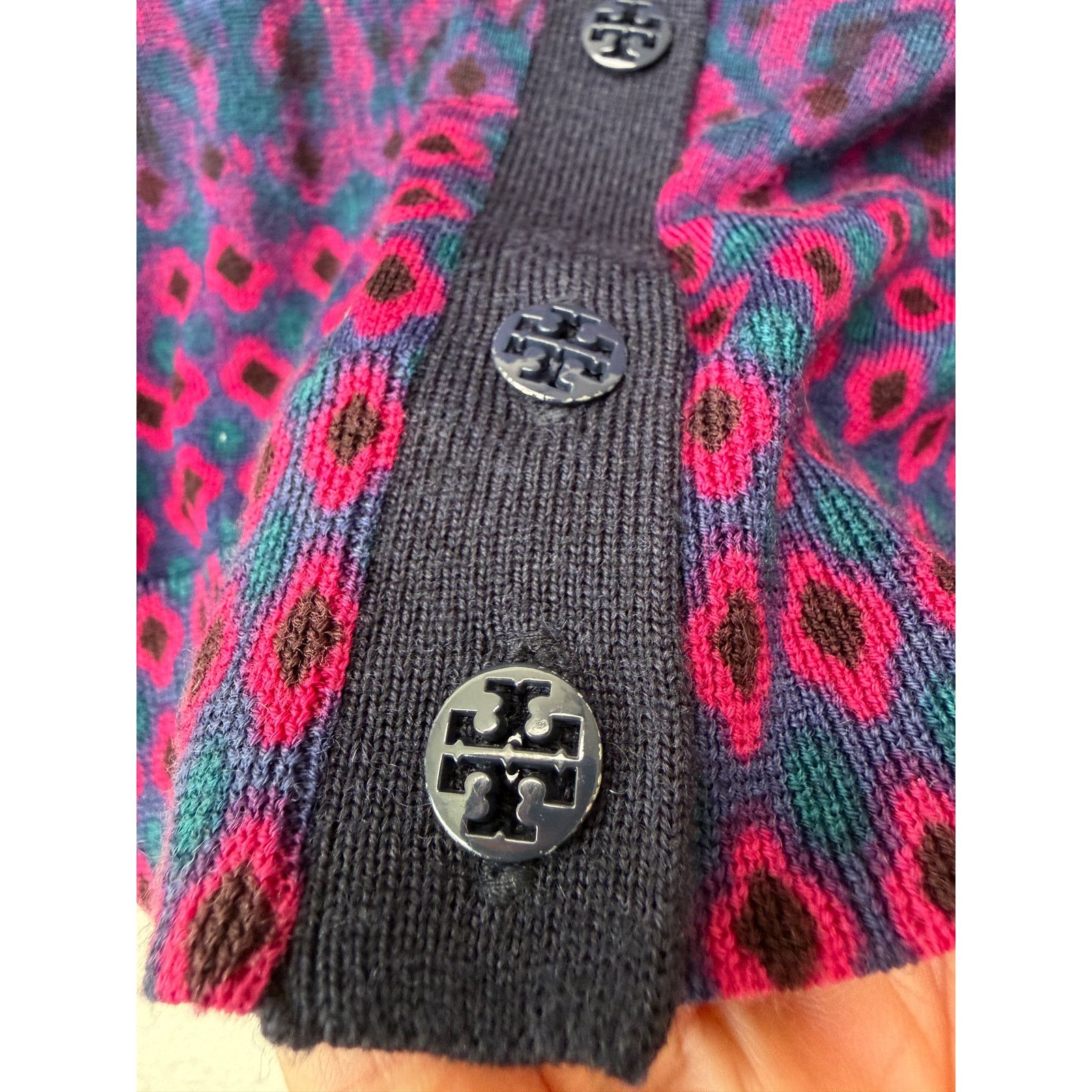 Tory Burch Tory Burch Brady Wool Cardigan Women XS Multicolor Size XS / US 0-2 / IT 36-38 - 8 Thumbnail