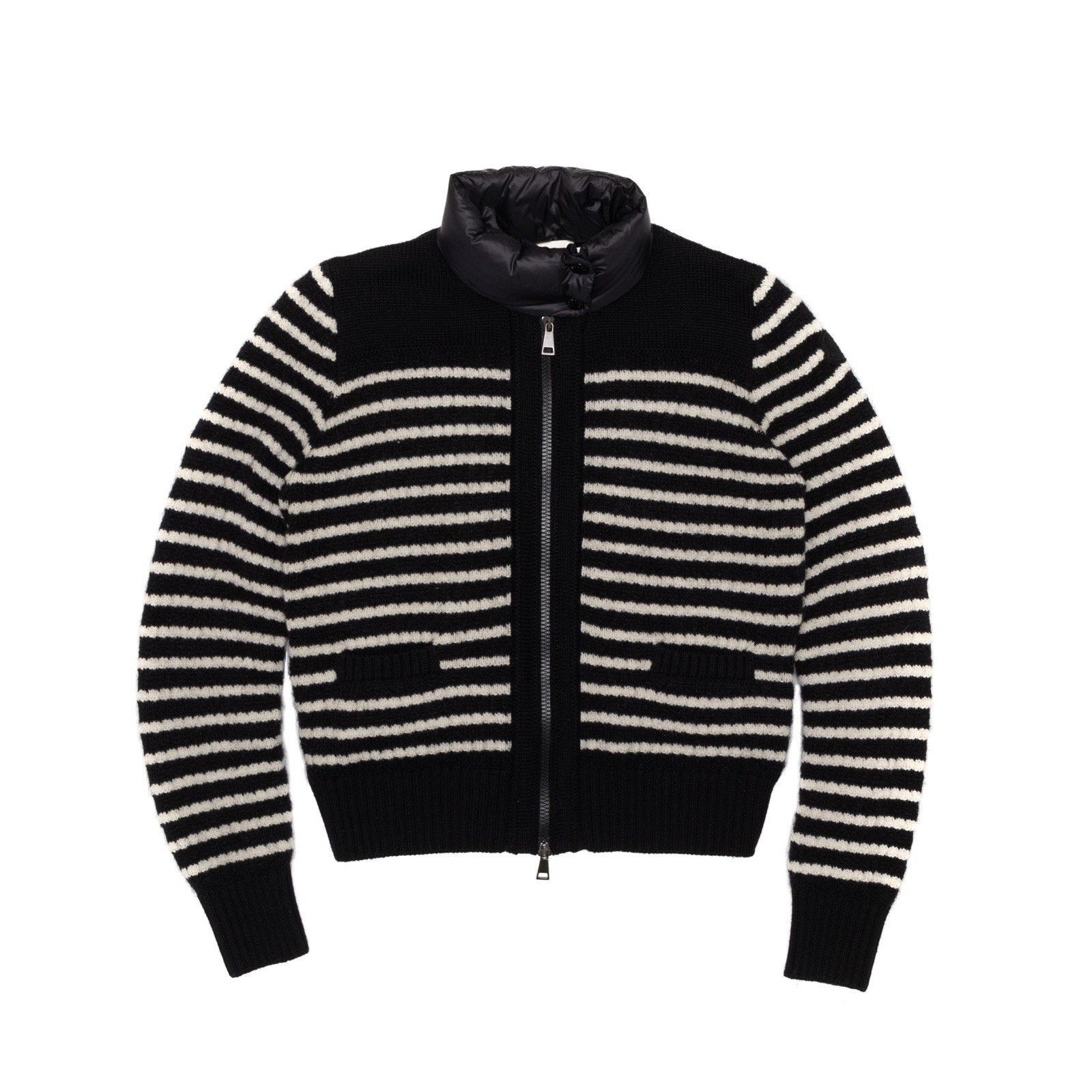 Moncler 1.6k$ MONCLER Striped Cardigan Tricot Wool Down Jacket XS Size XS / US 0-2 / IT 36-38 - 3 Thumbnail