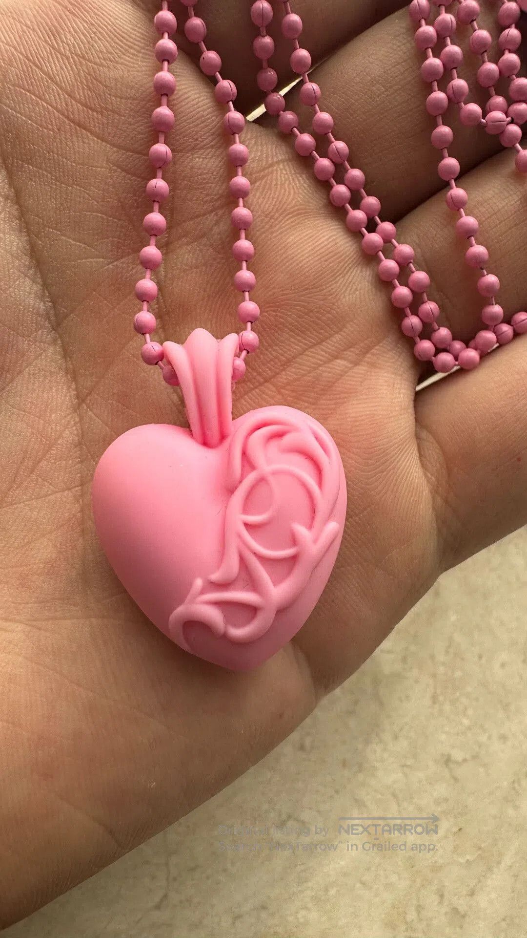 Chrome Hearts chrome hearts pink resin love heart necklace. Size ONE SIZE - 3 Thumbnail