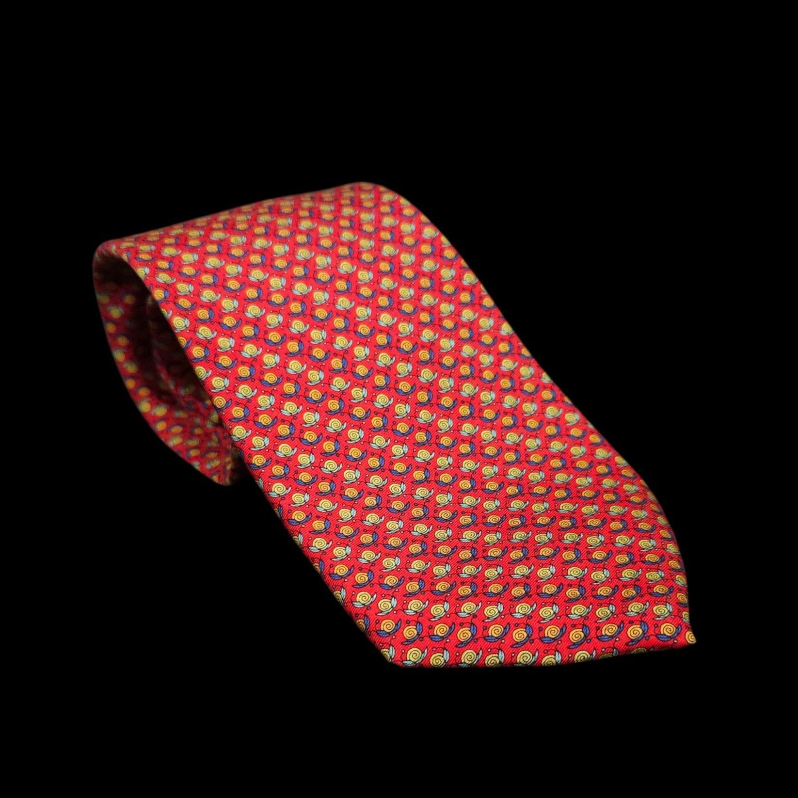 Other Peter Blair Silk Tie 100% Silk Red Floral Swirls Classic Size ONE SIZE - 3 Thumbnail