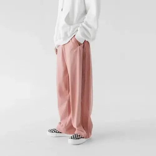 Japanese Brand 20AW Indigo Union Japan Pink Layer Striped Sweatpants Size US 32 / EU 48 - 2 Thumbnail