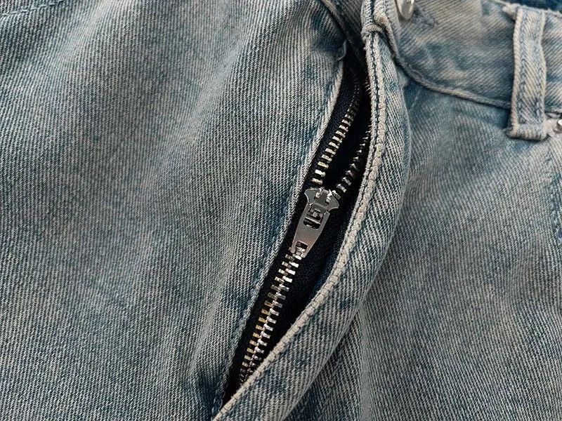 Japanese Brand × Jean Washed distressed embroidered lettering jeans Size US 34 / EU 50 - 9 Thumbnail