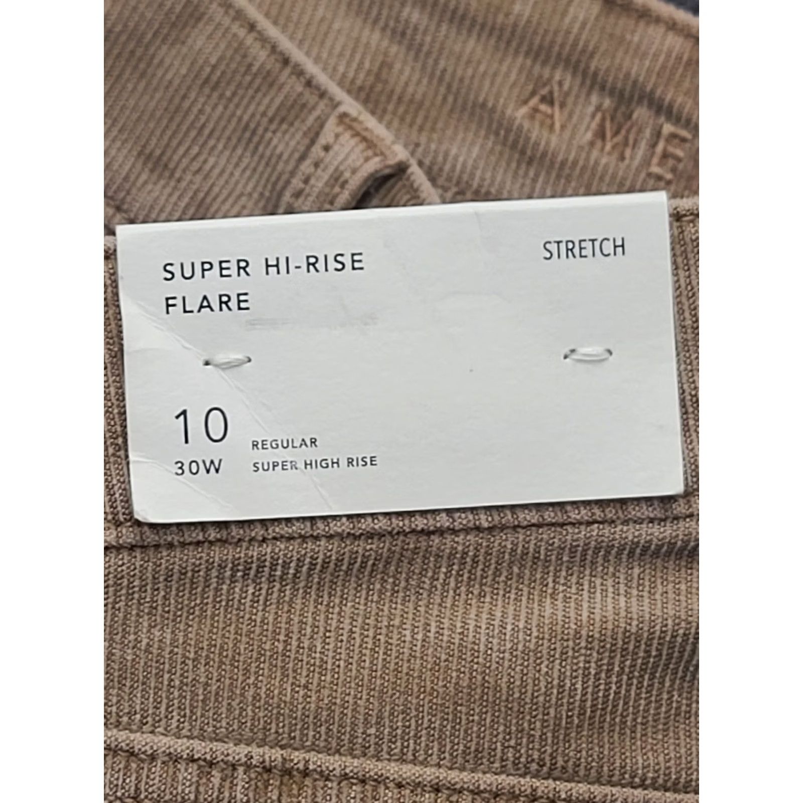 American Eagle Outfitters VINTAGE American Eagle Outfitters Pants Womens Regular Flared High Rise 31 Inseam Beige Corduroy 90s Chino Womens Size 26" / US 2 / IT 38 - 3 Thumbnail