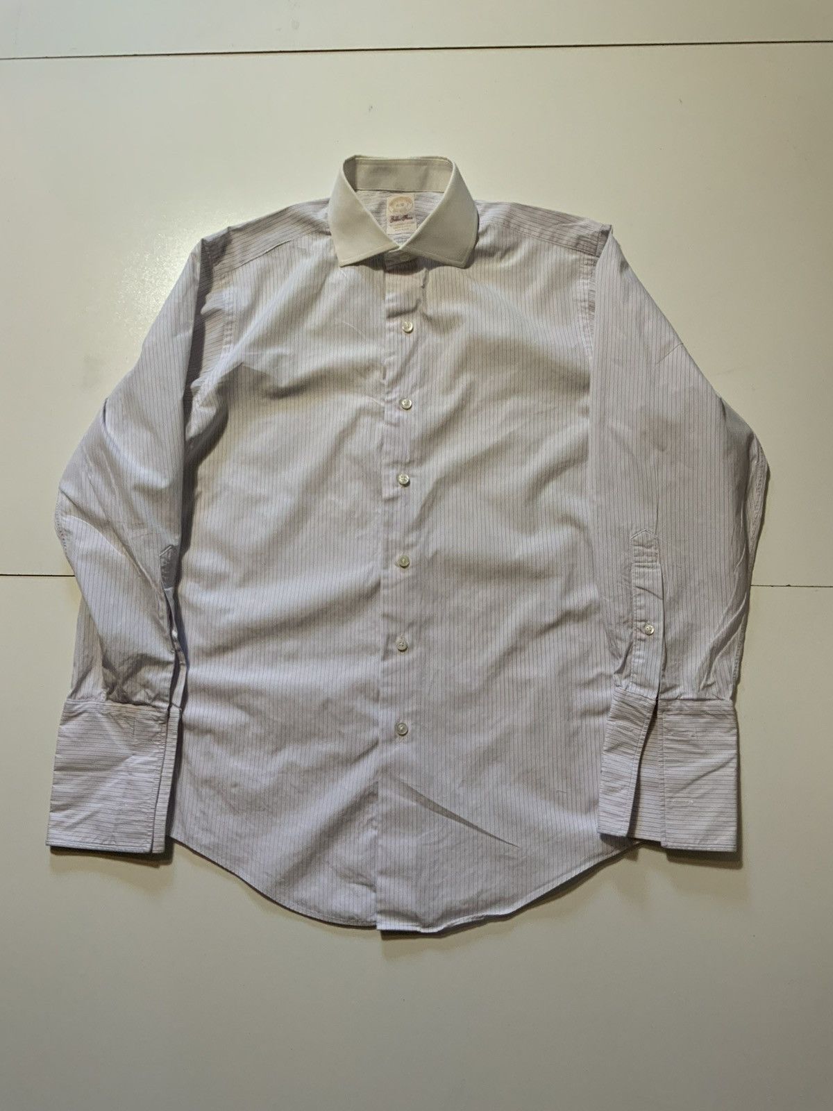 Brooks Brothers $195 Brooks Brothers Golden Fleece Striped Woven Dress Shirt Size US S / EU 44-46 / 1 - 1 Thumbnail